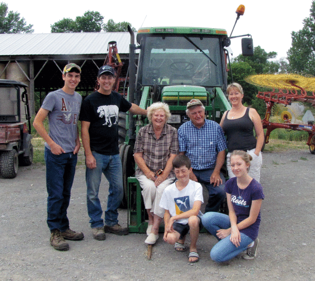 Back row (L to R): Josh, Jim, Maria, Ed and Chantelle Bennett; Front row: Andrew and Heather Bennett.