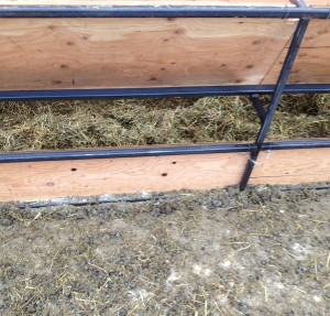 The use of the home-made feed bunks and mixer wagon minimize waste.